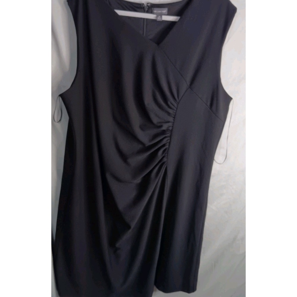The Limited 2X Vtg Ruched Clinched Waist Classic Black Dress Formal Occasion